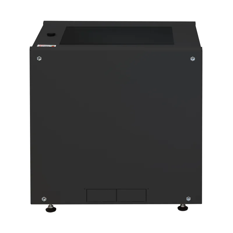 Armadio Rack 19'' ideale per Accumulatori Fotovoltaico 8U P600mm Nero