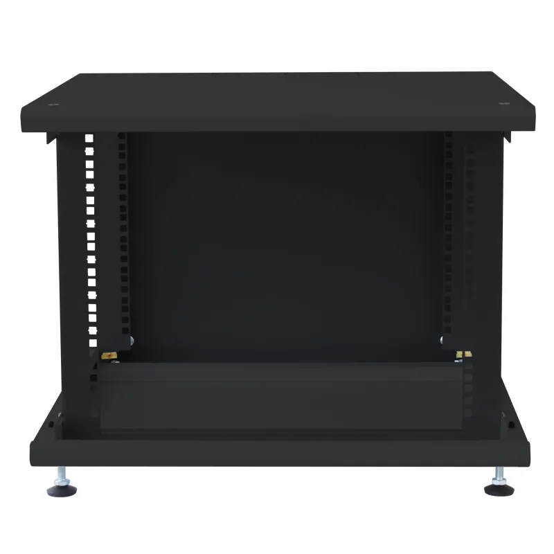 Armadio Rack 19'' ideale per Accumulatori Fotovoltaico 8U P600mm Nero