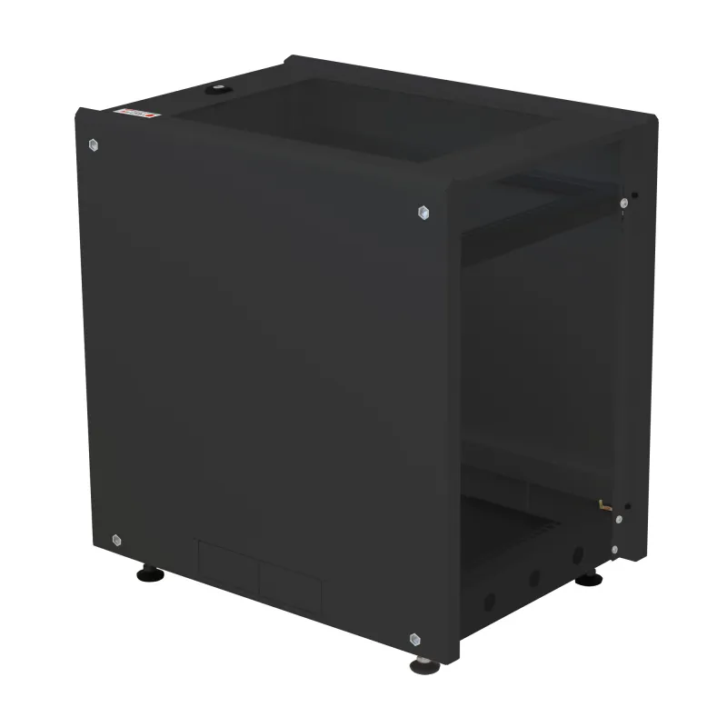 Armadio Rack 19'' ideale per Accumulatori Fotovoltaico 8U P600mm Nero