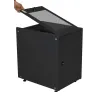 Armadio Rack 19'' ideale per Accumulatori Fotovoltaico 8U P600mm Nero