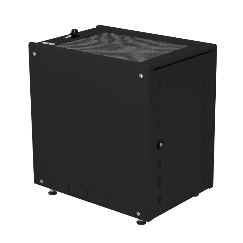 Armadio Rack 19'' ideale per Accumulatori Fotovoltaico 8U P600mm Nero