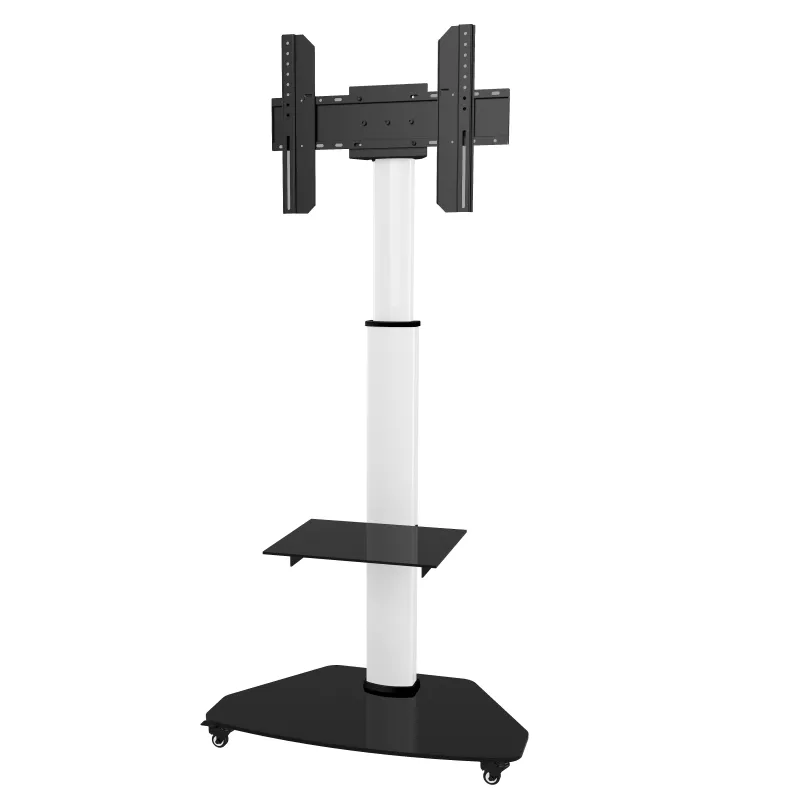Supporto a Pavimento con Mensola Trolley TV LCD/LED/Plasma 37-70'' Bianco