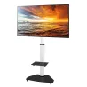 Supporto a Pavimento con Mensola Trolley TV LCD/LED/Plasma 37-70'' Bianco
