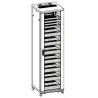 Armadio Rack 19'' 600x600 44U per Audio Video Nero