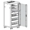 Armadio Rack 19'' 600x600 44U per Audio Video Nero
