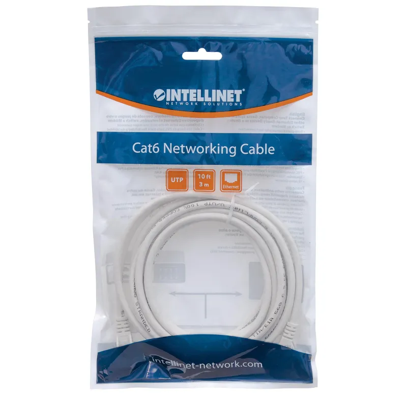 Cavo di rete Patch in Rame Cat. 6 Bianco UTP 15 mt