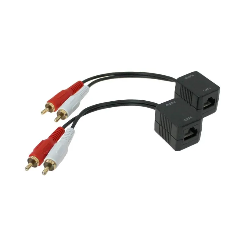 Convertitore Extender RJ45 Cat.5 2xRCA