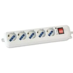 Multipresa 5 Posti Italiana Bipasso / Schuko Cavo 3m