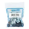 Kit Set 20 Viti, 20 Dadi e 20 Rondelle per Montaggio Rack Silver 