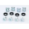 Kit Set 20 Viti, 20 Dadi e 20 Rondelle per Montaggio Rack Silver 