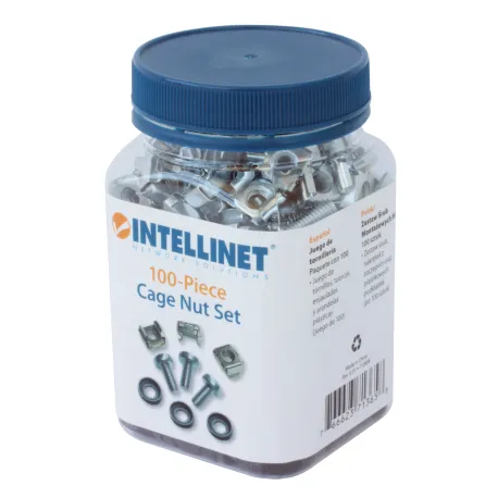 Kit Set 100 Viti, 100 Dadi e 100 Rondelle per Montaggio Rack Silver