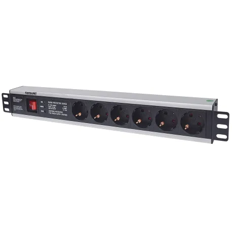 Multipresa per Rack 19'' 6 posti Spina Schuko