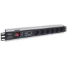 Multipresa per Rack 19'' 6 posti Spina Schuko