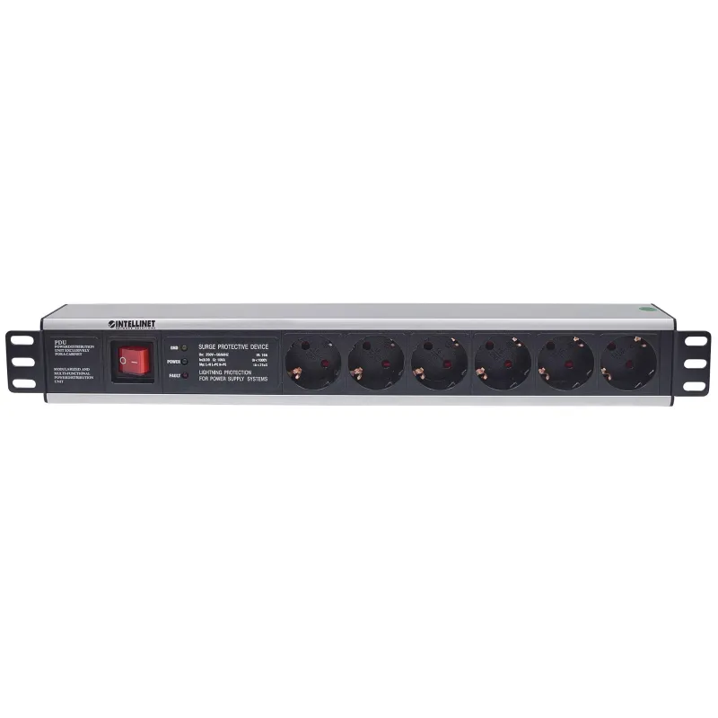 Multipresa per Rack 19'' 6 posti Spina Schuko