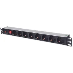 Multipresa per Rack 19'' 8 posti Spina Schuko