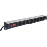 Multipresa per Rack 19'' 8 posti Spina Schuko