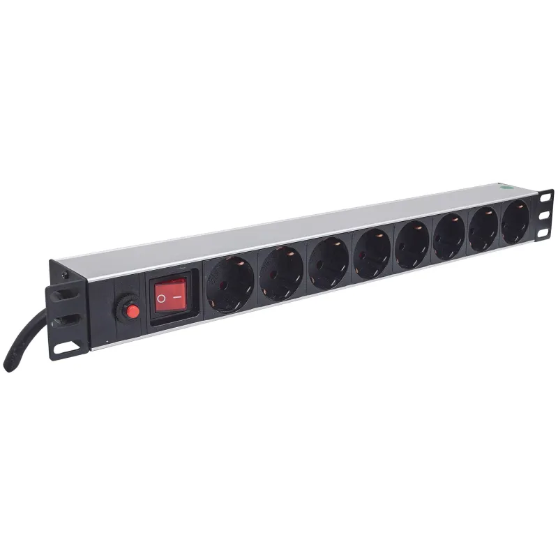 Multipresa per Rack 19'' 8 posti Spina Schuko