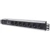 Multipresa per Rack 19'' 7 posti Spina Schuko