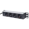 Multipresa Universale 4 posti da Rack 10'' con Spina Tedesca