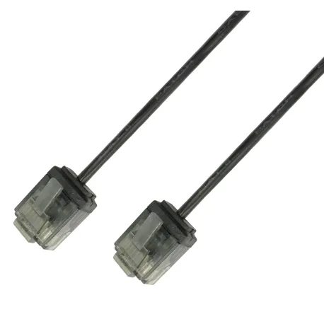 Cavo di rete Patch in Rame Ultra Slim Cat.6 Nero UTP 1 m