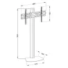 Supporto a Pavimento per TV LCD/LED/Plasma 32-55''