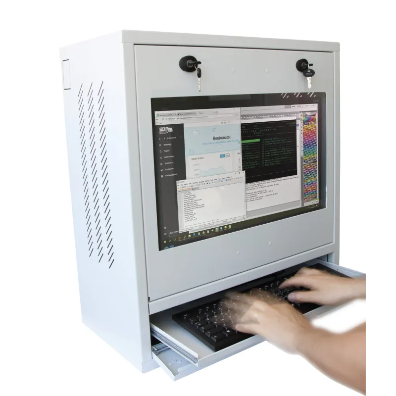 Armadio di sicurezza per PC, monitor LCD e tastiera Bianco