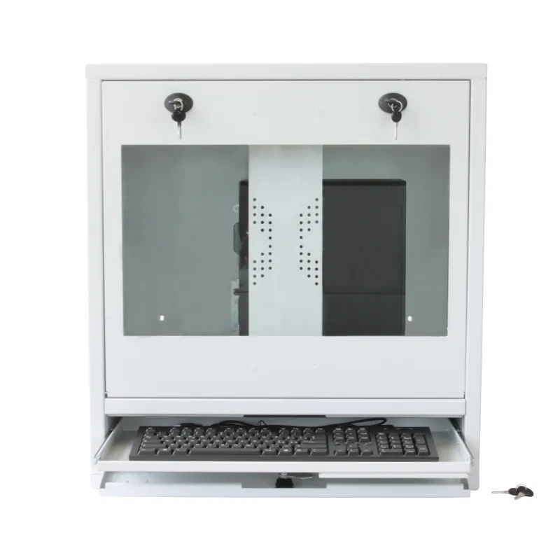 Armadio di sicurezza per PC, monitor LCD e tastiera Bianco
