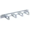 Pannello Passacavi 19'' 4 anelli in plastica 1U Grigio 