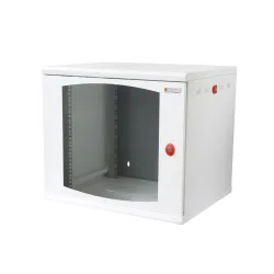 Armadio Rack 19'' a muro 10 unità sezione unica prof. 500mm Bianco