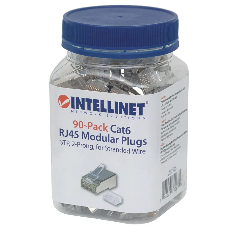 Confezione da 90 Plug Modulari Cat6 RJ45 STP
