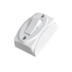 Interruttore di corrente 2A 250V da muro bianco 