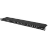 Pannello Patch 24 posti Cat6 FTP Nero