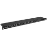 Pannello Patch 24 posti Cat6 FTP Nero