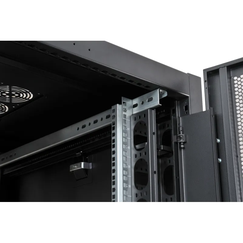 Armadio NetRack 19'' 600x1000 42 Unità Ventilato Nero da Assemblare
