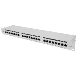 Pannello Patch FTP 24 porte 19'' Cat6a Grigio