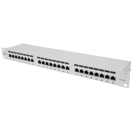 Pannello Patch FTP 24 porte 19'' Cat6a Grigio