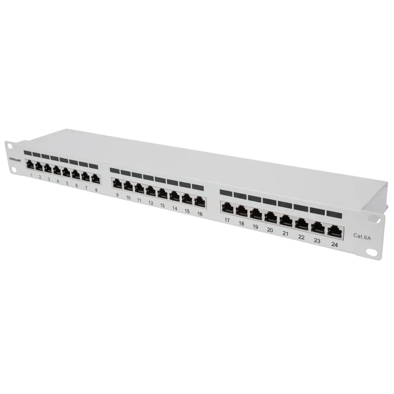 Pannello Patch FTP 24 porte 19'' Cat6a Grigio