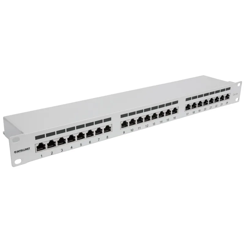 Pannello Patch FTP 24 porte 19'' Cat6a Grigio