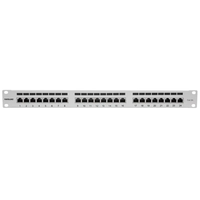 Pannello Patch FTP 24 porte 19'' Cat6a Grigio