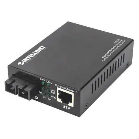 Media Converter Gigabit PoE+ SC Monomodale