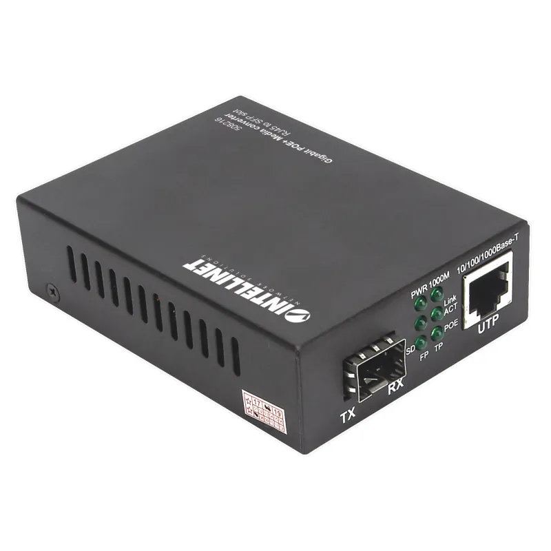 Media Converter SFP Gigabit PoE+