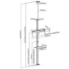 Supporto da Pavimento a Soffitto per TV LCD/LED/Plasma 37-70''