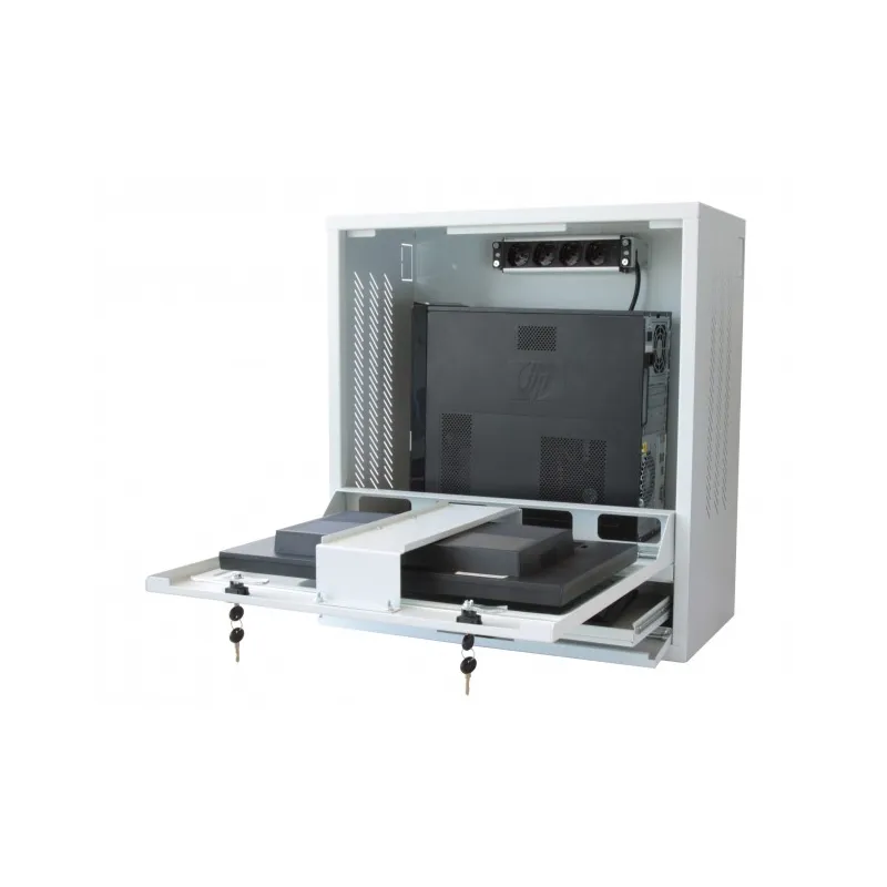 Armadio di sicurezza per PC, monitor touch LCD e tastiera Grigio
