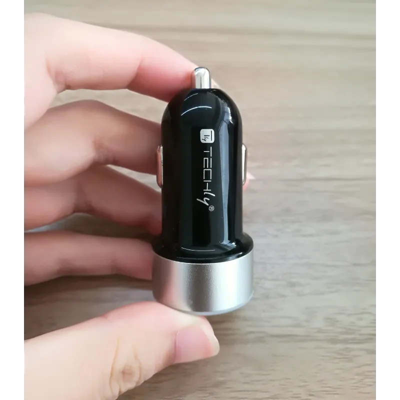 Caricatore da Auto 2p USB 5V con uscita 4,8A Nero