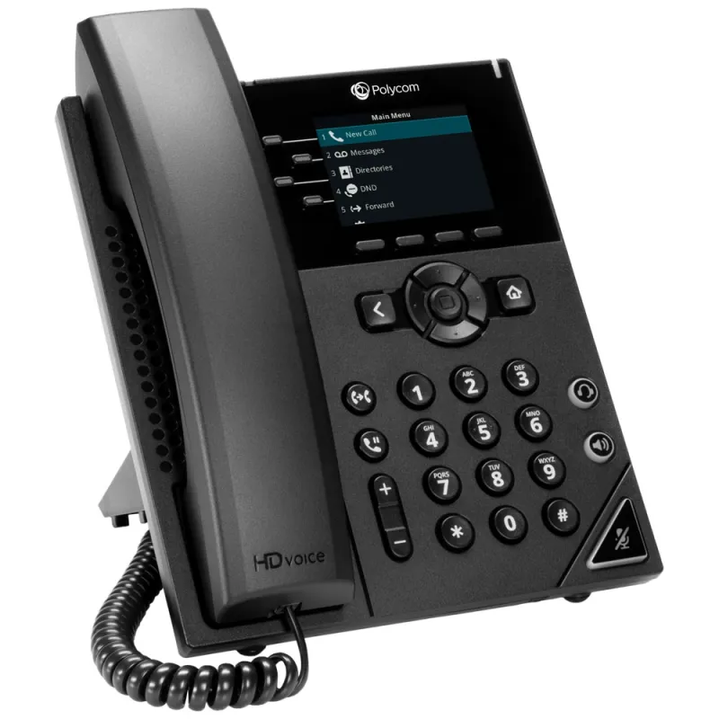 Polycom Microsoft Skype for Business edition VVX 350 6-line Desktop Business IP Phone with HD Voice, dual 10/100/1000 Ethernet p