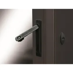 Maniglia Girevole per Porta Armadi Rack Nera