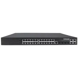 Switch 24 Porte Gigabit Ethernet PoE+ Web-Managed con 4 porte Gigabit Combo Base-T/SFP 