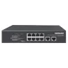 Switch Ethernet Gigabit 8 Porte PoE+ con 2 porte RJ45 Gigabit Uplink