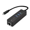 Adattatore Convertitore USB-C™ Ethernet Gigabit con Hub 3 porte USB-A 3.0 