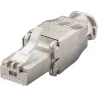 Plug RJ45 Cat.6A Schermato STP Tooless con fermacavo 